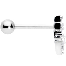 Load image into Gallery viewer, 18G 5/16 Clear CZ Gem Nautical Anchor Cartilage Tragus Earring
