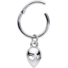Load image into Gallery viewer, 16G 3/8 Open Eyed Alien Invader Dangle Hinged Segment Ring
