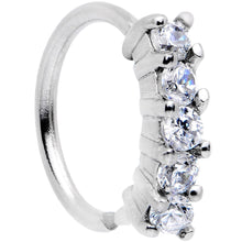 Load image into Gallery viewer, 18G 5/16 Clear CZ Gem Crowning Glory Seamless Circular Ring
