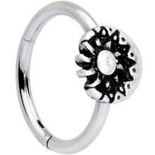 Load image into Gallery viewer, 16G 3/8 Moon Cradling Sun Hinged Segment Ring
