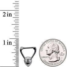 Load image into Gallery viewer, 16G 5/16 Clear Gem Black Alien Invader Cartilage Clicker
