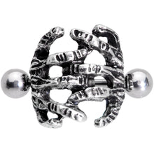 Load image into Gallery viewer, 16G 7/16 Scary Halloween Skeleton Hands Cartilage Cuff
