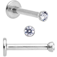 Load image into Gallery viewer, 16G 5/16 Gem Holiday Cartilage Tragus Earring Curation Set of 3
