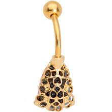 Load image into Gallery viewer, Purple Aurora Gem Gold Tone Capture the Sunset Belly Ring
