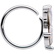 Load image into Gallery viewer, 20G 5/16 Clear Gem Starflower Seamless Circular Ring
