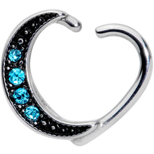 Load image into Gallery viewer, 16G 3/8 Blue Gem Open Right Heart Closure Ring

