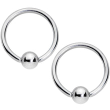 Load image into Gallery viewer, 14G 9/16 5/16 Clear Gem Hearts BCR Barbell Nipple Ring Set
