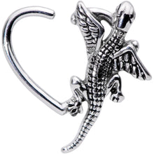 Load image into Gallery viewer, 16G 3/8 Climbing Dragon Left Heart Closure Ring
