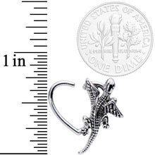 Load image into Gallery viewer, 16G 3/8 Climbing Dragon Left Heart Closure Ring
