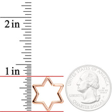Load image into Gallery viewer, 16G 3/8 Rose Gold Tone Hexagram Star of David Closure Ring
