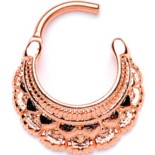 Load image into Gallery viewer, 16G 3/8 Rose Gold Tone Always Elegant Septum Clicker
