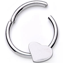 Load image into Gallery viewer, 16G 3/8 I Heart My Piercings Hinged Segment Ring
