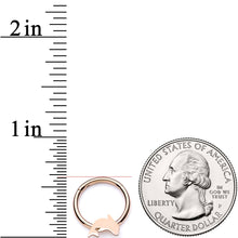 Load image into Gallery viewer, 16G 3/8 Rose Gold Leaping Dolphin Hinged Segment Ring
