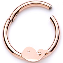 Load image into Gallery viewer, 16G 3/8 Rose Gold Whale of a Hinged Segment Ring
