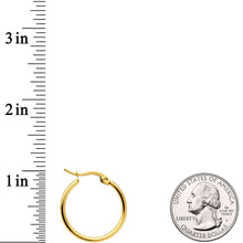 Load image into Gallery viewer, 20mm Gold Tone PVD Stainless Steel Hoop Earrings

