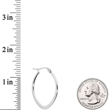 Load image into Gallery viewer, 30mm Stainless Steel Oval Hoop Earrings
