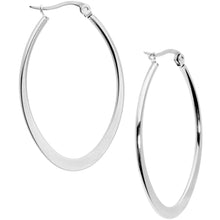 Load image into Gallery viewer, 40mm Stainless Steel Oval Hoop Earrings
