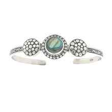 Load image into Gallery viewer, Genuine Abalone Bangle Bracelet Sterling Silver
