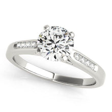 Load image into Gallery viewer, 14k White Gold Single Row Diamond Engagement Ring (1 cttw)
