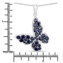 Load image into Gallery viewer, 4.36 Carat Genuine Blue Sapphire .925 Sterling Silver Pendant
