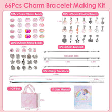Load image into Gallery viewer, 66-Pieces: Charm Bracelet Making Kit
