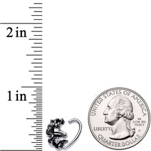 Load image into Gallery viewer, 16G 3/8 Clear CZ Unicorn Right Heart Closure Ring
