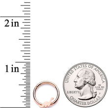 Load image into Gallery viewer, 16G 3/8 Rose Gold Tone Tiny Dinosaur Hinged Segment Ring
