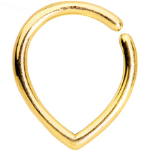 Load image into Gallery viewer, 16G Gold Tone Teardrop Closure Ring
