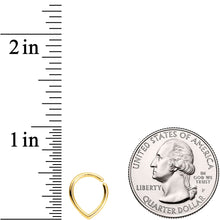 Load image into Gallery viewer, 16G Gold Tone Teardrop Closure Ring
