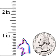 Load image into Gallery viewer, 16G 5/16 Rainbow Darling Doggy Cartilage Closure Ring

