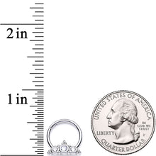 Load image into Gallery viewer, 16G 3/8 Clear CZ Art Deco Arc Hinged Segment Ring
