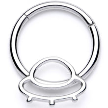 Load image into Gallery viewer, 16G 3/8 Alien Spaceship Hinged Segment Ring
