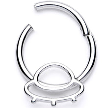 Load image into Gallery viewer, 16G 3/8 Alien Spaceship Hinged Segment Ring
