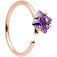 Load image into Gallery viewer, 20G 5/16 Pastel Gem Rose Gold Tone Nose Hoop Set of 6

