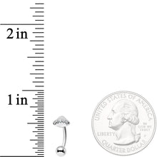 Load image into Gallery viewer, 16G 5/16 Alien Spacecraft UFO Curved Eyebrow Ring
