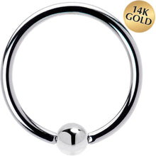 Load image into Gallery viewer, 16G 1/2 Solid 14K White Gold BCR Captive Ring
