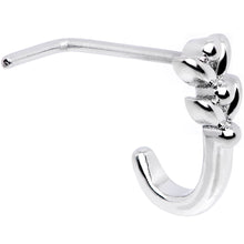 Load image into Gallery viewer, 20G Twin Tulips Flower Faux Hoop L Shaped Nose Ring
