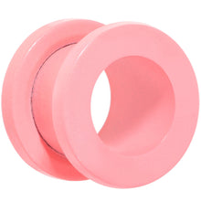 Load image into Gallery viewer, Sweet Pastel Pink Screw Fit Tunnel Plug Set 16G to 19mm

