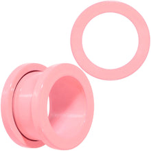 Load image into Gallery viewer, Sweet Pastel Pink Screw Fit Tunnel Plug Set 16G to 19mm
