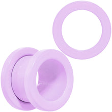 Load image into Gallery viewer, Sweet Pastel Purple Screw Fit Tunnel Plug Set 16G to 19mm
