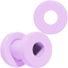 Load image into Gallery viewer, Sweet Pastel Purple Screw Fit Tunnel Plug Set 16G to 19mm
