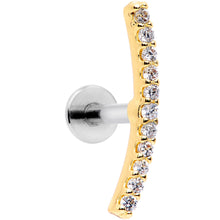 Load image into Gallery viewer, 16G Clear CZ Gem Gold Tone Captivating Cartilage Tragus Earring
