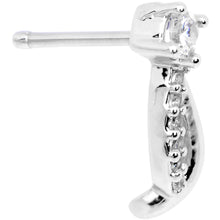 Load image into Gallery viewer, 20G 1/4 Clear CZ Twisting Strands Nose Bone
