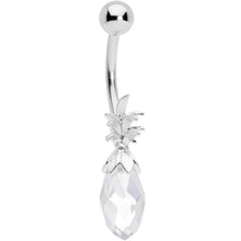 Load image into Gallery viewer, Clear Gem Pineapple Belly Ring Set of 4 Bonus Pack
