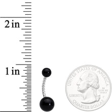 Load image into Gallery viewer, Black Pearlescent Totally Twisted Belly Ring

