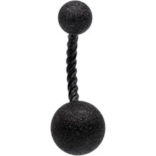 Load image into Gallery viewer, Black Anodized Tastefully Twisted Belly Ring
