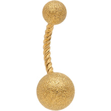 Load image into Gallery viewer, Yellow Anodized Tastefully Twisted Belly Ring

