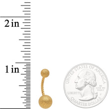 Load image into Gallery viewer, Yellow Anodized Tastefully Twisted Belly Ring
