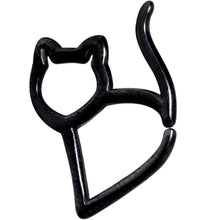 Load image into Gallery viewer, 16G Black One Cool Kitty Cat Closure Ring
