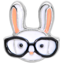 Load image into Gallery viewer, 16G 1/4 Nerdy Easter Bunny Cartilage Tragus Earring
